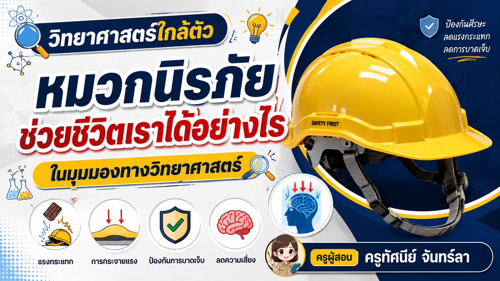 วิทยาศาสตร์ใกล้ตัว : หมวกนิรภัย