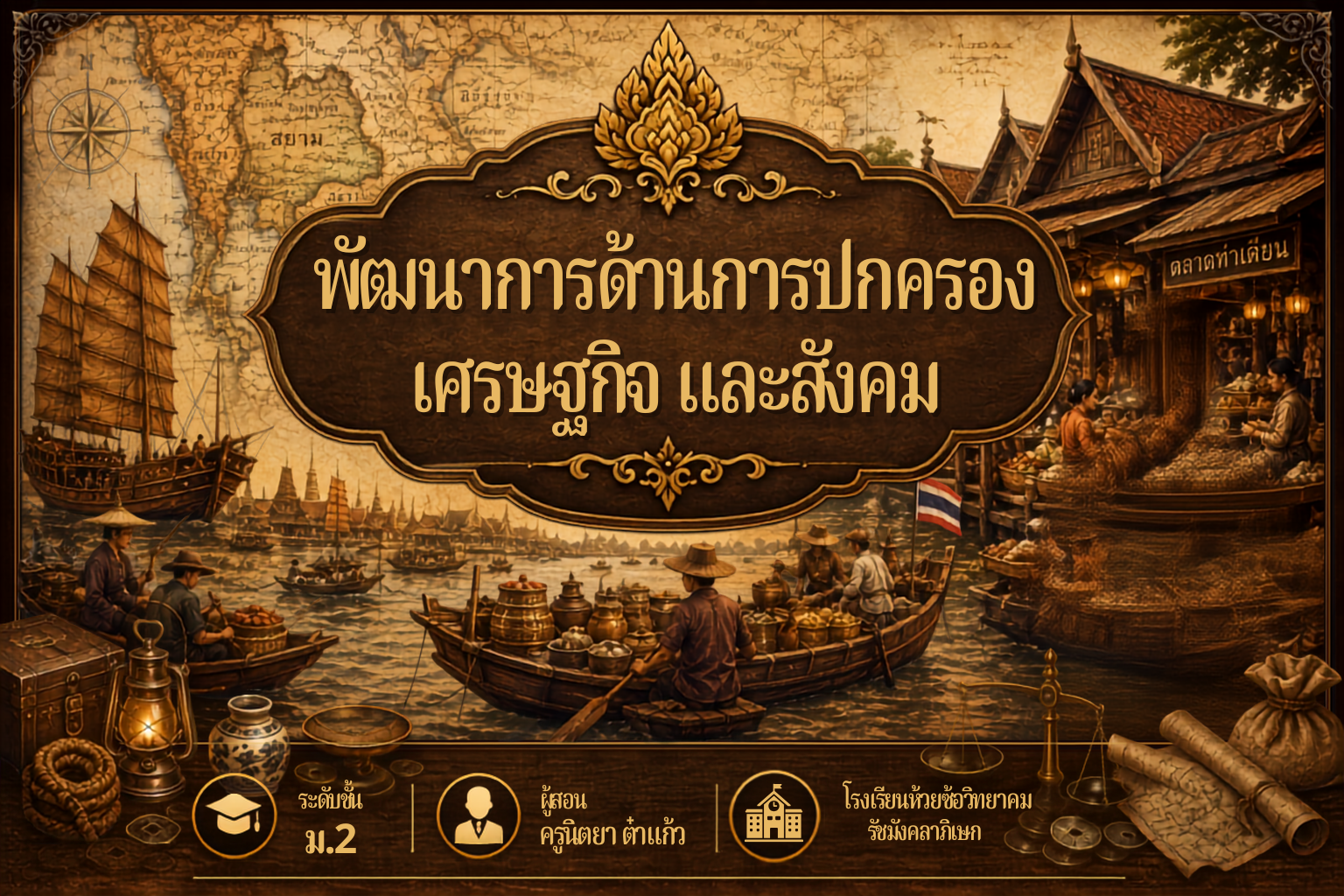 บทเรียนที่ 3 พัฒนาการด้านการปกครอง เศรษฐกิจ และสังคม