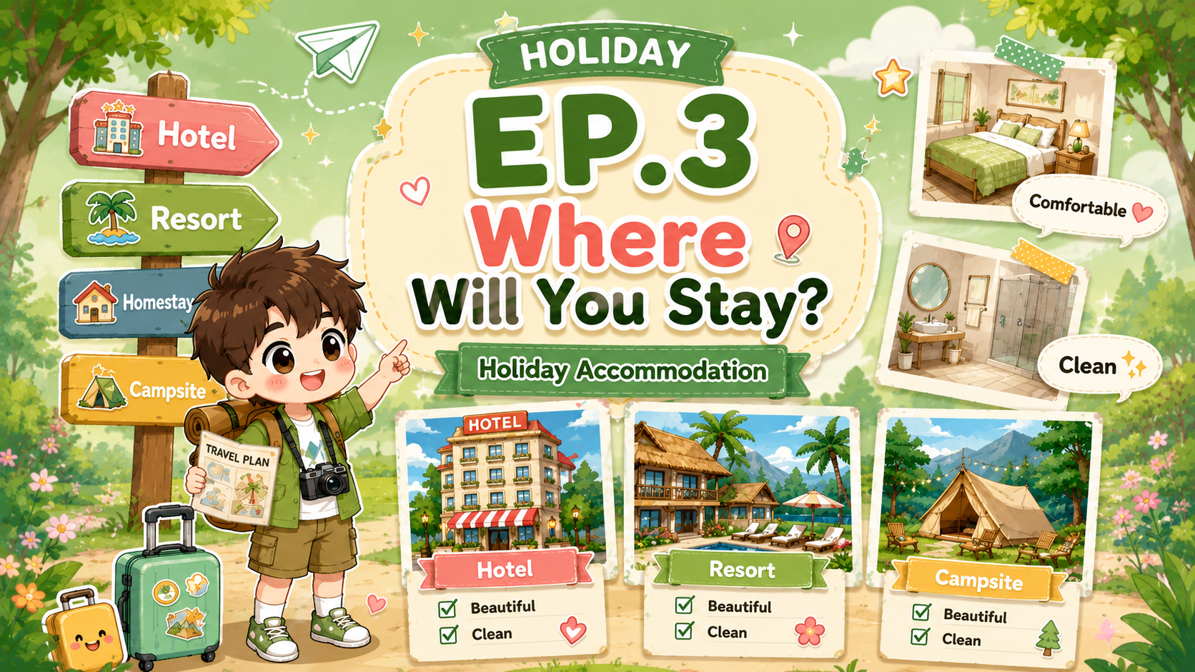 Holiday Ep.3 Where will you stay?