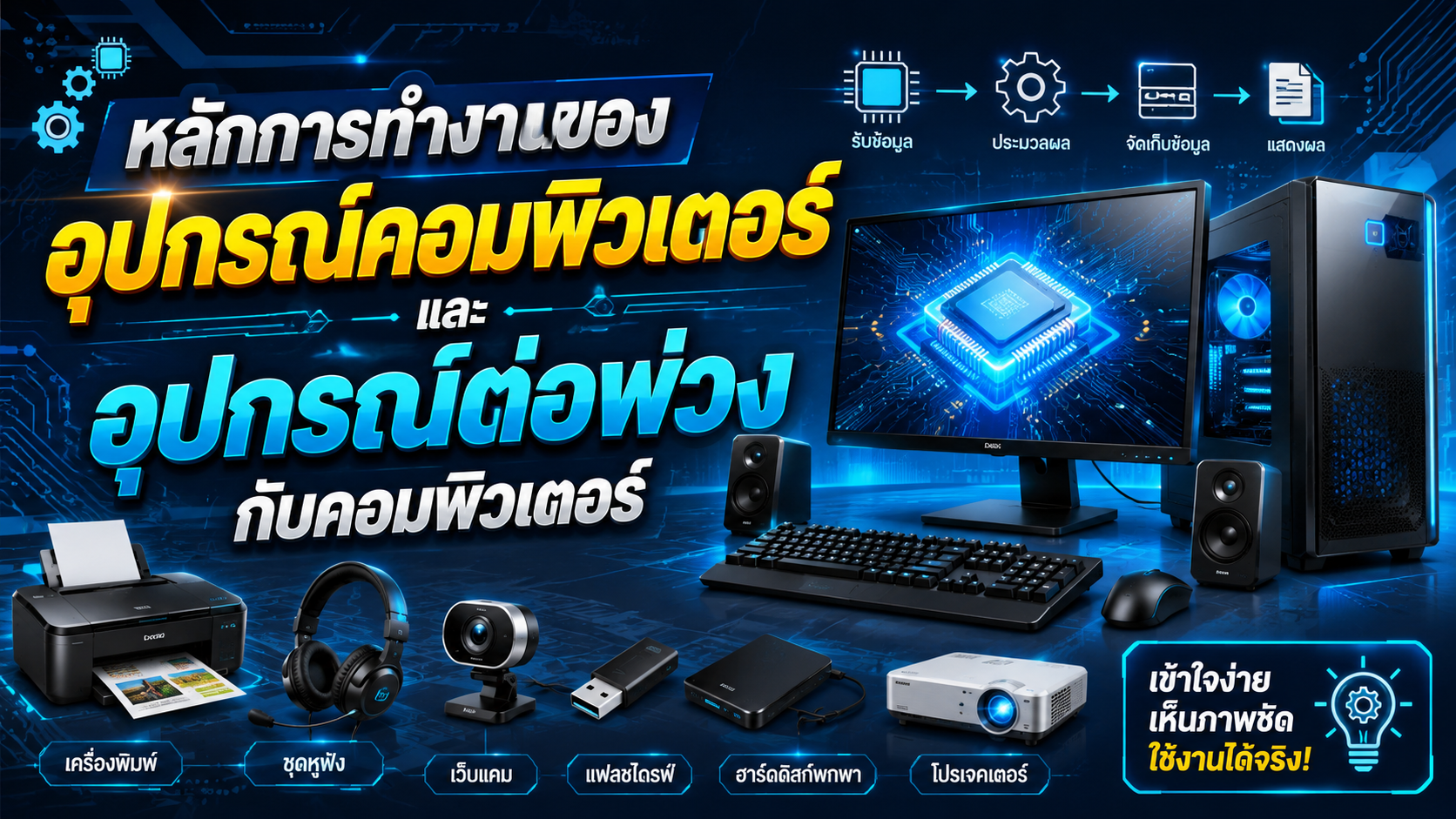 เรื่อง หลักการการทำงานของคอมพิวเตอร์