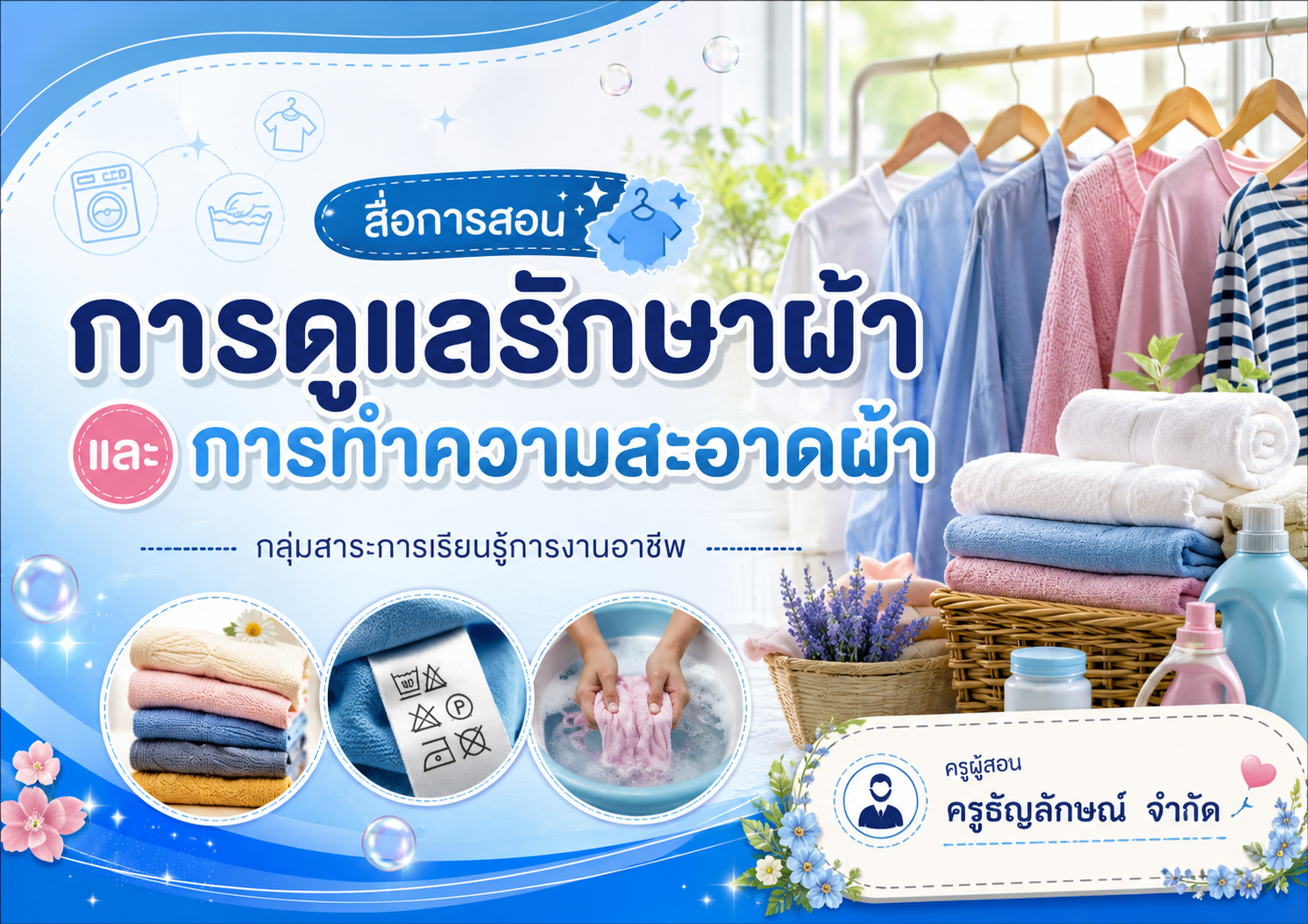 การดูแลรักษาและการทำความสะอาดผ้า